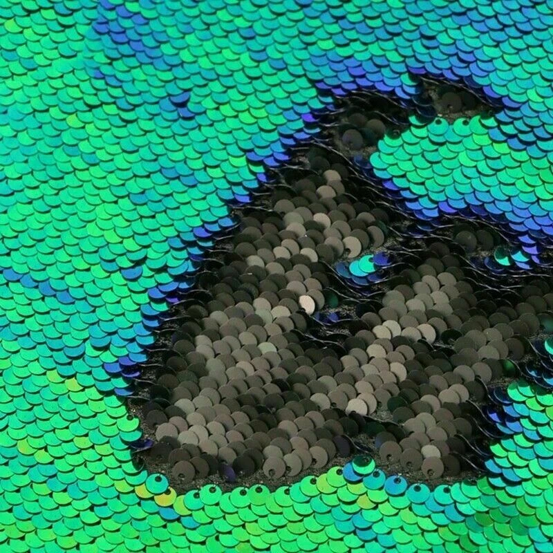 Wendbar Stoff Pailletten Flip Glänzend Zwei Ton Meerjungfrau DIY Material Tuch - Bild 3 von 4