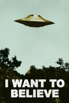 I Want To Believe UFO Artwork Alien Cool Wall Art Poster TV Poster 12x18