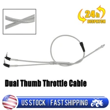 For 87-06 Yamaha Banshee Braided Dual Thumb Throttle Cable PWK PJ Carb 28-39mm