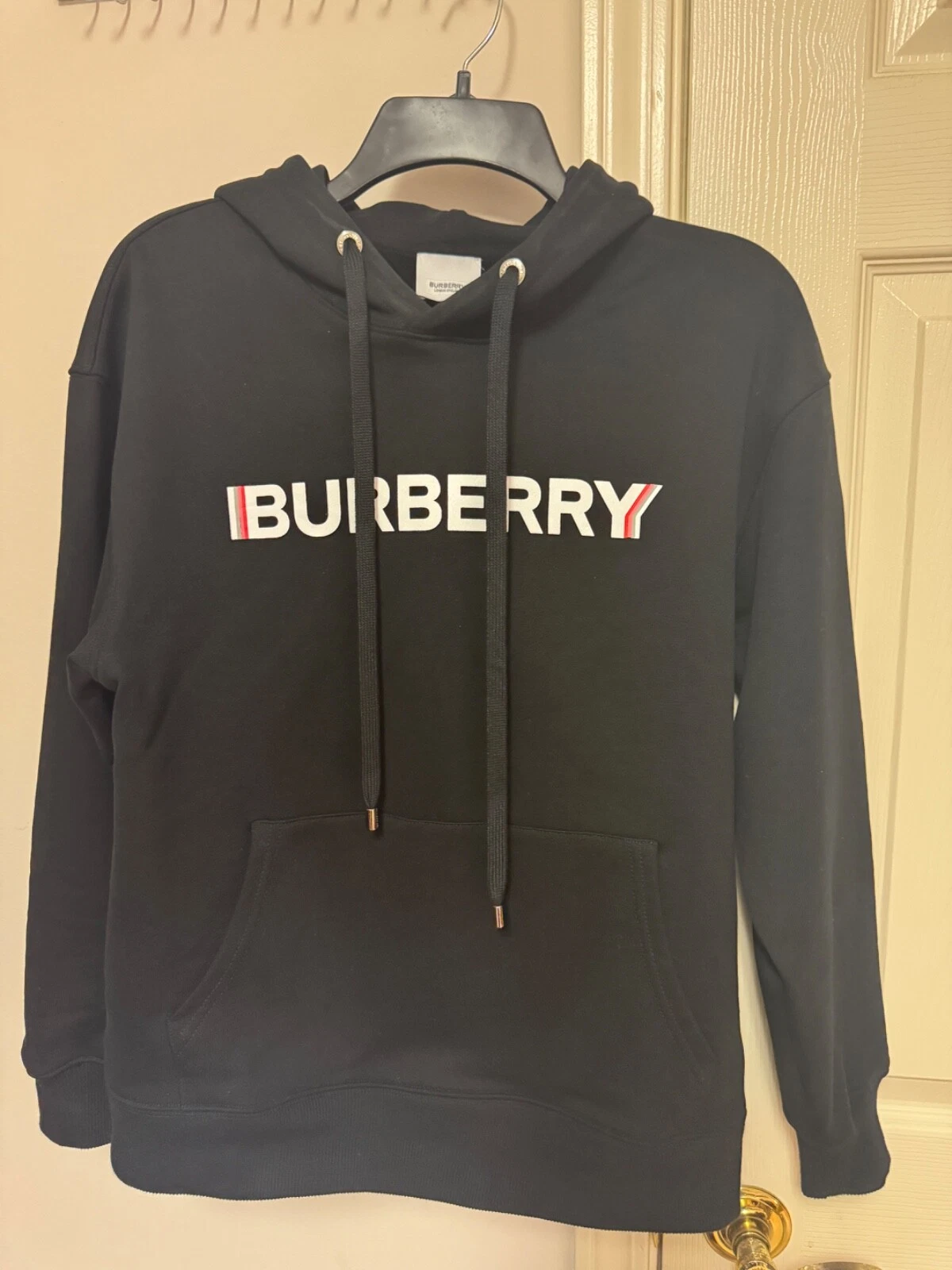 Burberry felpa con cappuccio piccola nera