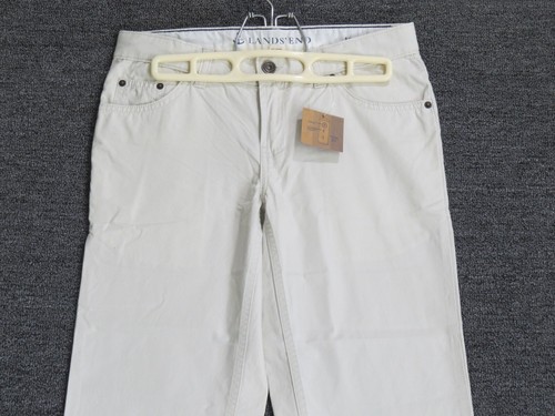 Lands End Khaki Pants Boys 8 Husky Straight Fit Beige Adjustable New - Picture 2 of 6