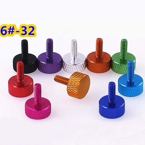 Tornillos de pulgar arrugados cabeza plana UNC 6#-32x10 mm - Imagen 2 de 5