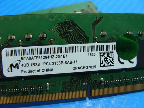 Dell 7510 Micron 8GB (2x4GB) PC4-2133P Memory RAM SO-DIMM MTA8ATF51264HZ-2G1B1 - Picture 4 of 4