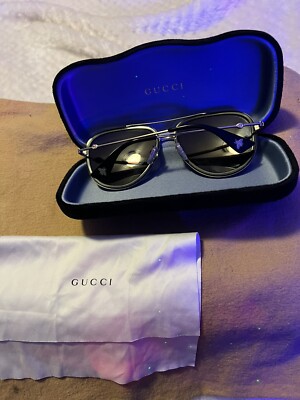 Gucci GG0062S 001 57 140mm Unisex Aviator Sunglasses with  display picture 1