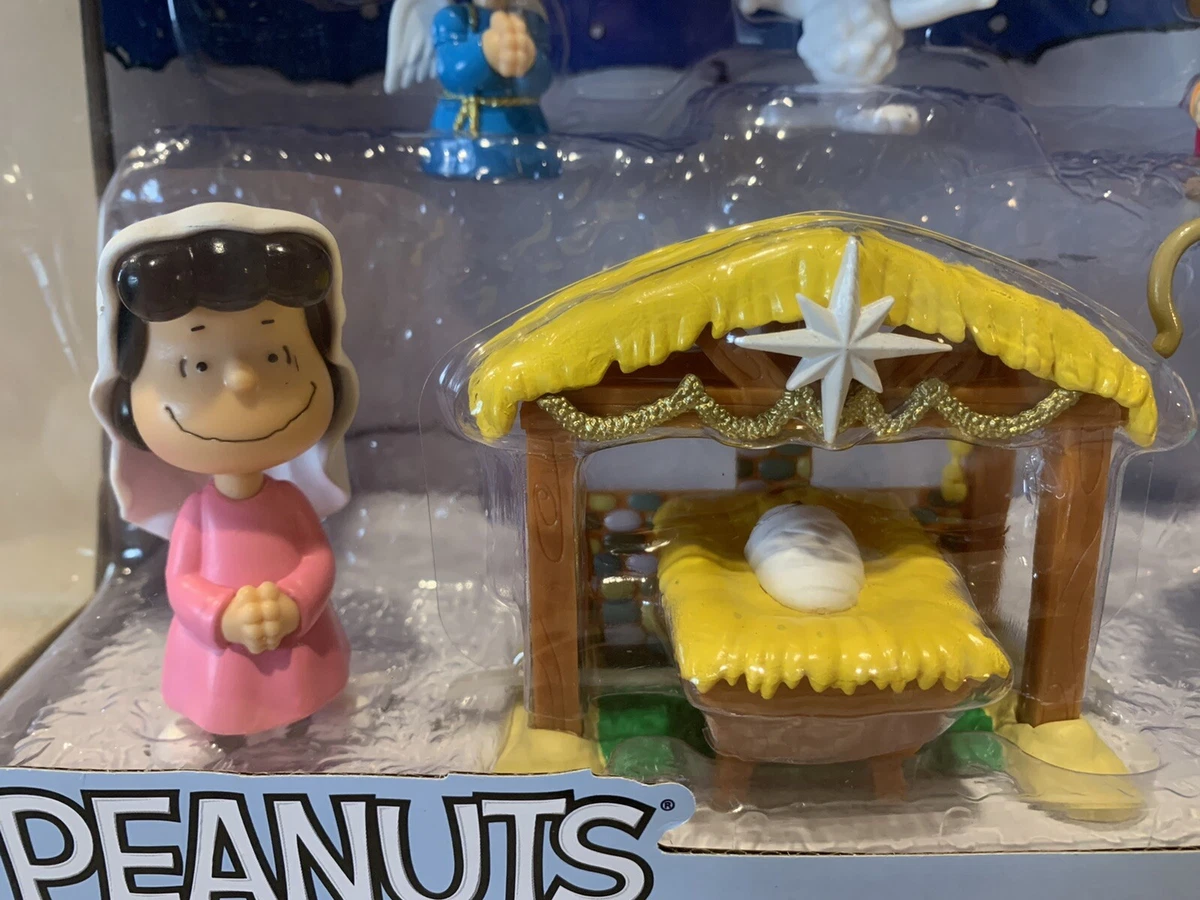 PEANUTS NATIVITY FIGURES DELUXE SET CHRISTMAS PAGEANT SNOOPY, CHARLIE