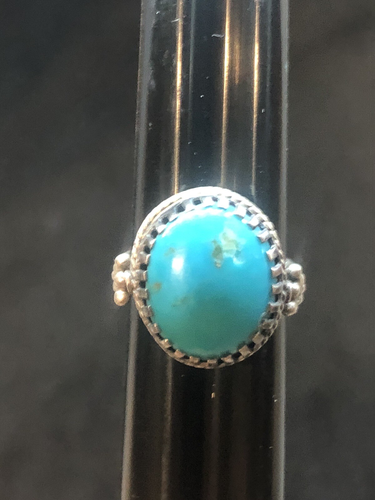 Silver Turquoise Statement Ring, 925 Turquoise Ri… - image 7