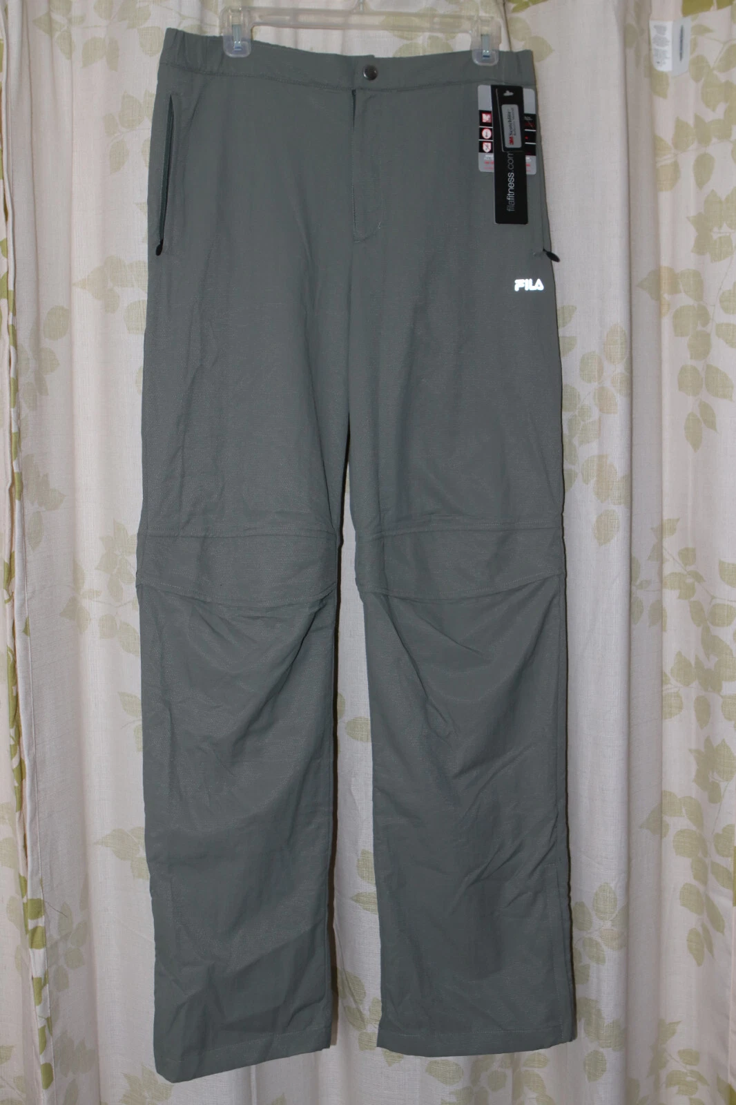 FILA Old School Men's X-Static Pure Silver Lined Track Pants $80 NEW M 32x31