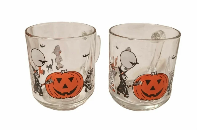 Glass Coffee Mug Set Halloween Mugs