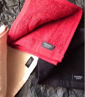 Chanel Beaute Novelty Cotton Towel La Collection 3Pcs Red Black