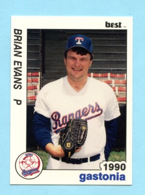 1990 Minor League Brian Evans - Gastonia Rangers - Box 153