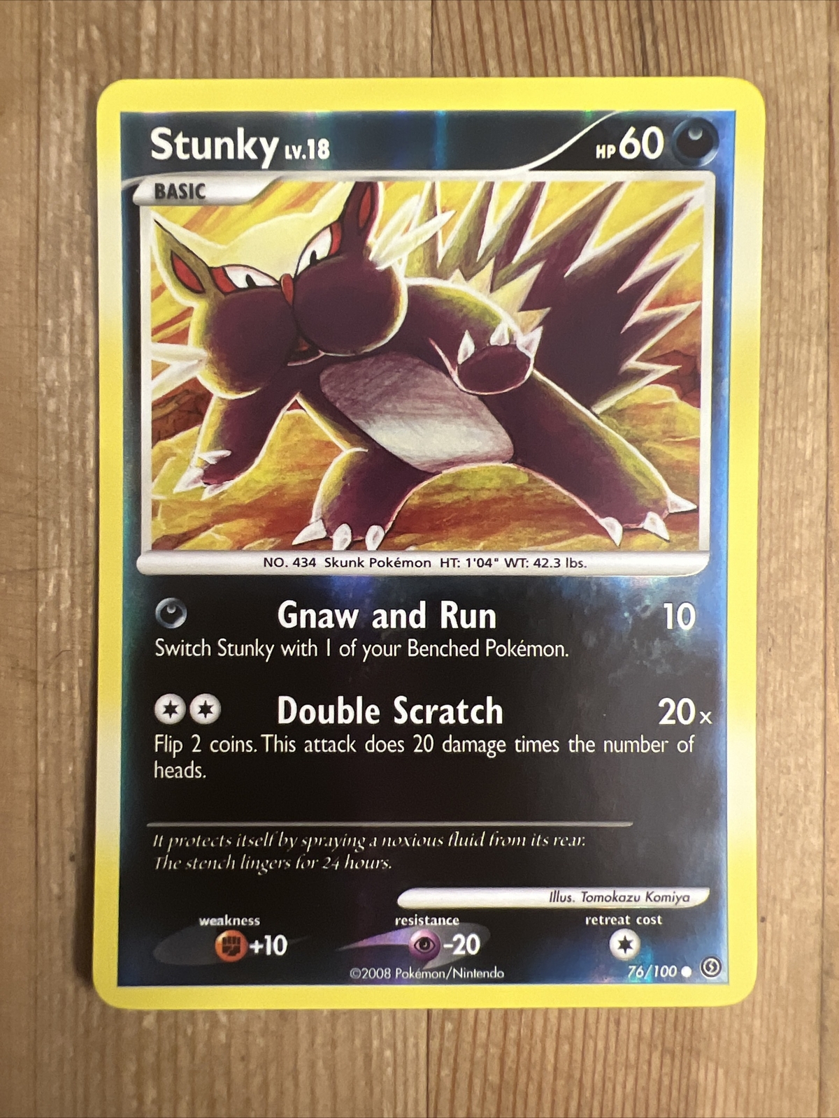 Stunky - Reverse Holo - 76/100 - EX Stormfront - Pokemon NM