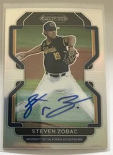 2022 Prizm Draft Picks Baseball Steven Zobac Auto Silver Royals