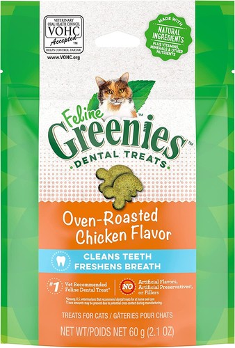 Greenies Feline Dental Cat Treat Three Flavour 60G Bag, One Size - Picture 2 of 14