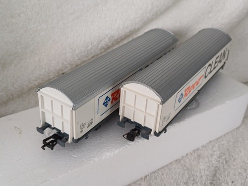 ROCO HO 46400 SBB CFF ROCO LINE TRACK CLEANING GOODS WAGONS X 2 Models 285-4 - Picture 7 of 9