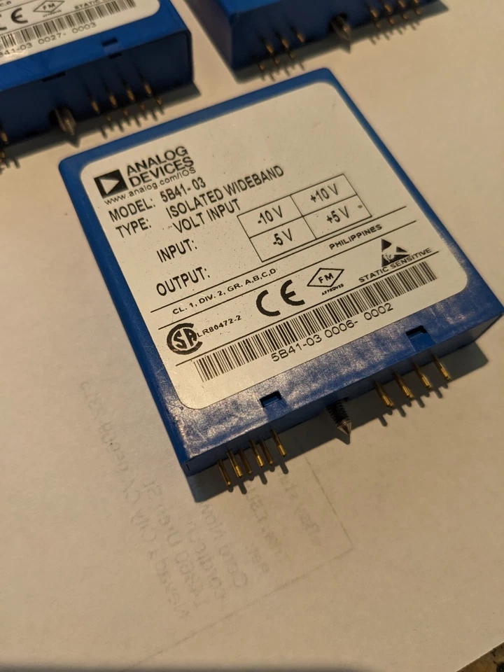 Qty. 3:     5B41-03 Analog Devices Isolated Wideband Voltage Input  - Image 2 of 3