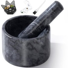 Pill Crusher Mini Marble and Pestle Set Pill Crusher Grinder Fine Powder Arth...