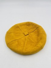 Vintage Yellow Velveteen Beret