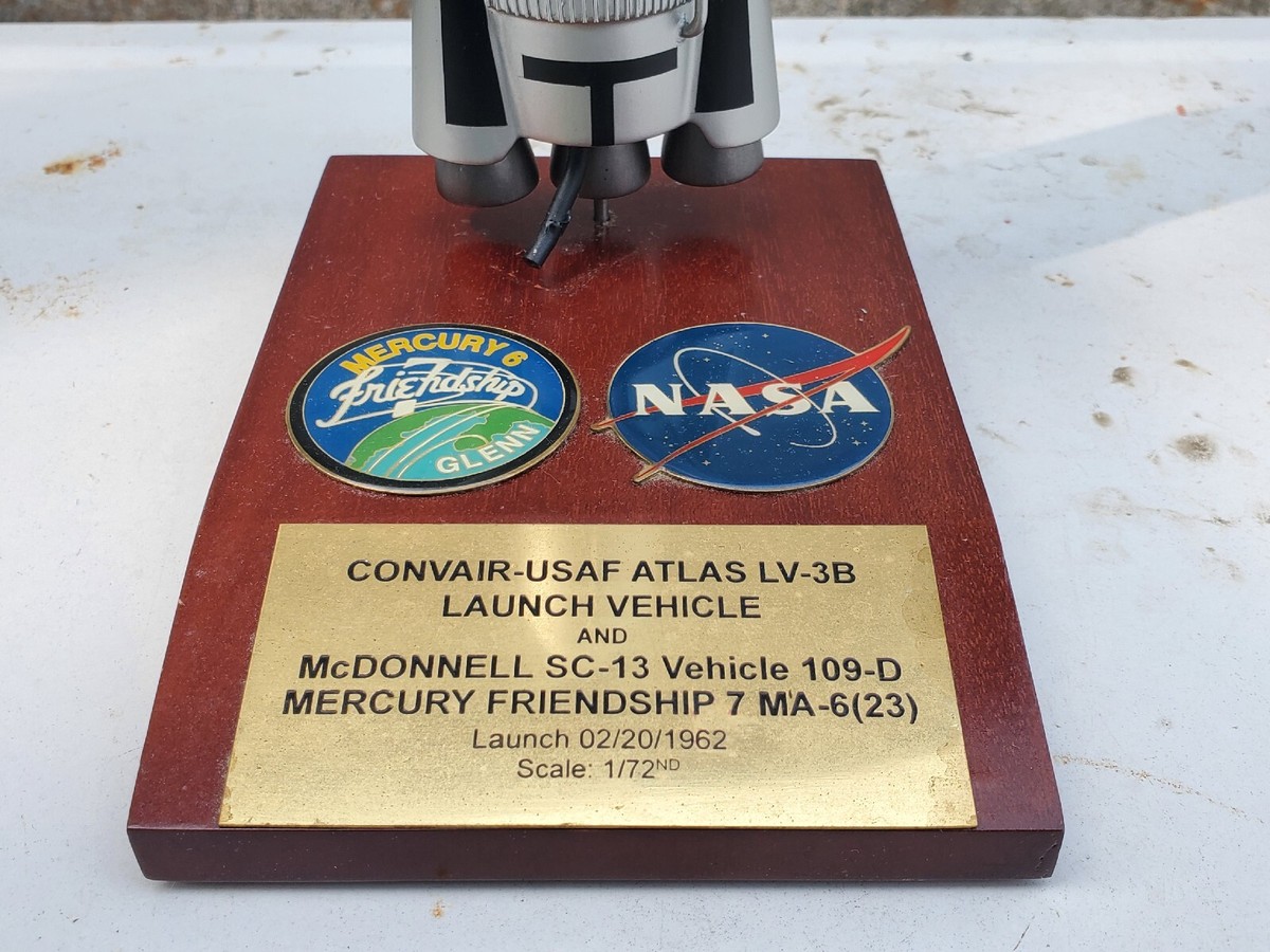 Frederick Tyson Model Atlas Rocket Mercury Friendship 7 Spacecraft
