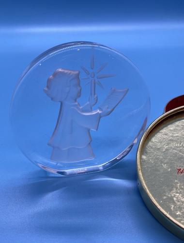24% Crystal Christmas 1978 Sculpture - Japan Paperweight Danbury Mint - Vintage - Picture 2 of 11