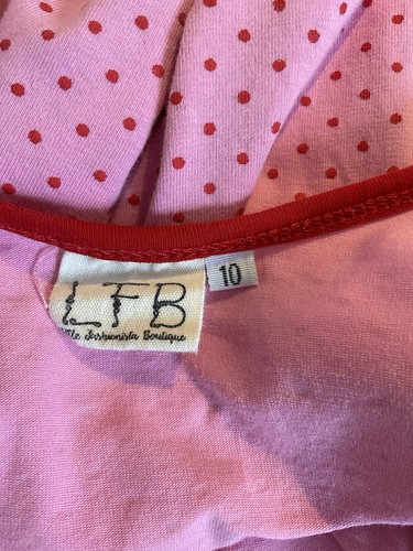 L.F.B. little Fashionista Boutique Outfit Girls Size 10 Red And Pink - Picture 8 of 9