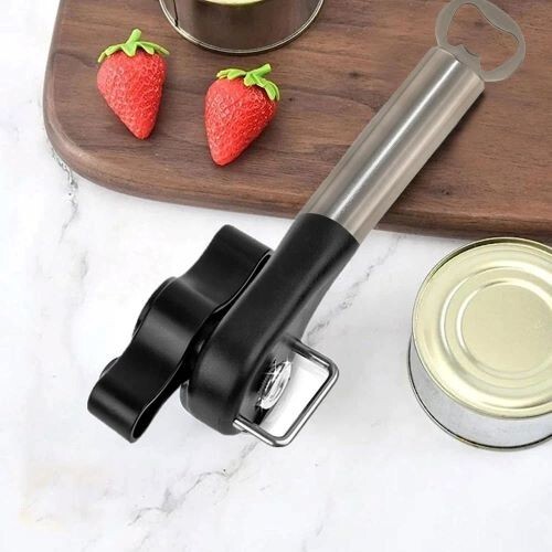 2 in 1 Can Opener & Bottle Opener Stainless Steel Heavy Duty Handheld - 1 Pcs - Picture 5 of 8