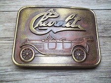 vintage Chevrolet car advertisingbelt buckle of old convertible logo    Z23