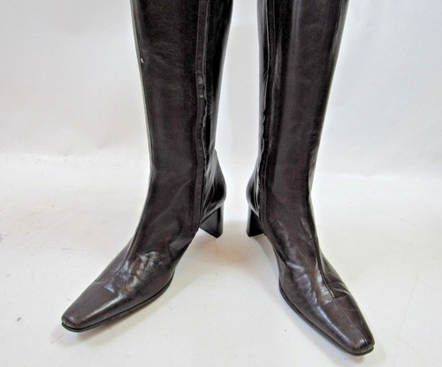 Robert Clergerie Brown Leather Zip Up Boots Size 6 EUC - Picture 6 of 9