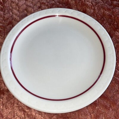 MCM ~ Syracuse China Econo Rim ~ Red Cardinal Line ~ 6½'' Round Plate