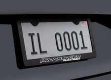 Pro Charger Racing On Black Metal License Plate Frame