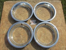 15″X8″ CHEVY RALLY WHEEL CHROME TRIM RINGS BEAUTY RINGS W/ BOWTIES ~4~ JGM4543