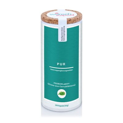 Ferroplant Pur, 7 mg exklusives, biologisches Eisen (50% NRV) - 290 Kapseln