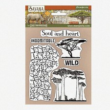 Multi-Colored Crackle Cling Stamp for Creative Crafting and Scrapbooking