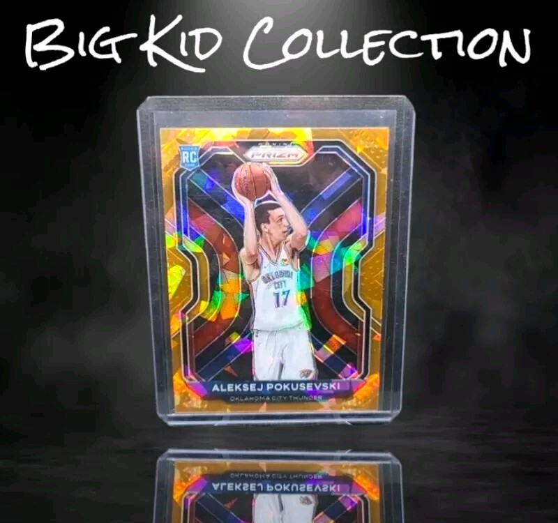 2020-21 Panini Prizm Aleksej Pokusevski Rc Orange Cracked Ice Prizm #264