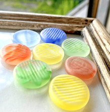 Japanese Sea Glass Surf-Tumbled Style OHAJIKI  Flat Marbles Rare color JAPAN