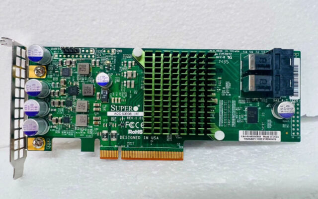 Supermicro AOC-S3008L-L8E SAS 8-Port 12Gb/s PCIe HBA IT mode ZFS FreeNAS unRAID WN10289 Supermicro AOC-S3008L-L8E SAS 8-Port 12Gb/s PCIe HBA IT mode ZFS FreeNAS unRAID WN10289