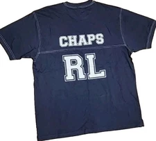 Chaps Ralph Lauren T Shirt Men's L Large Big Letters Spellout RL VINTAGE 2 Sided