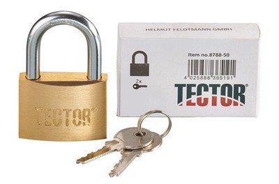 6er PACK(Stk) Gr .50 mm MESSING VORHÄNGESCHLOSS  Brass padlock