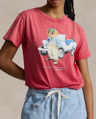 Polo By Ralph Lauren Polo Jeep Bear Vintage Look Cotton T-shirt Women s Sz L NWT