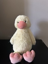 Jellycat London Bashful Duck Duckling Medium Plush Soft Toy Stuffed Animal 8  