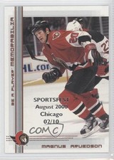 2000-01 ITG Be A Player Memorabilia SportsFest Chicago 2/10 Magnus Arvedson 0a1