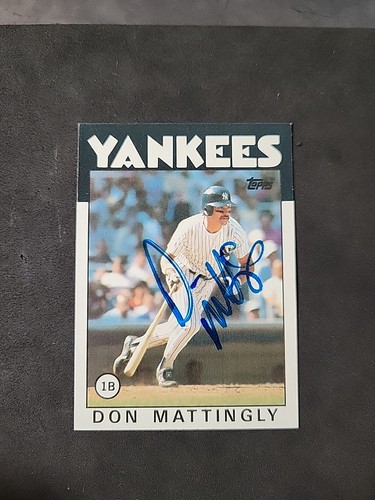 1986 Topps #180 Don Mattingly signed Autogramm