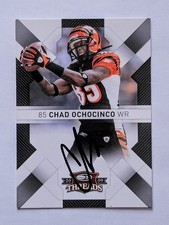 signed 2009 Donruss Threads #22 Chad Ochocinco (Chad Johnson) Bengals Autograph