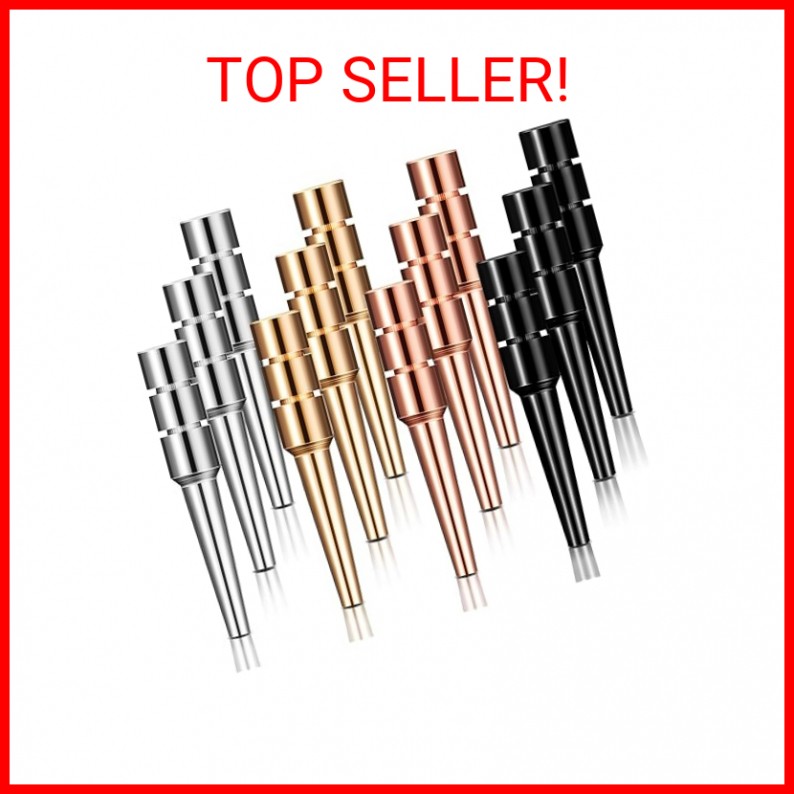 Mudder 12 Pieces Metal Cribbage Board Pegs Fit 1/8 Holes with Drawstring Storage