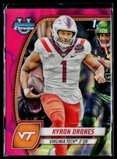 2024 Bowman University Chrome #119 Kyron Drones Pink Lava Refractor