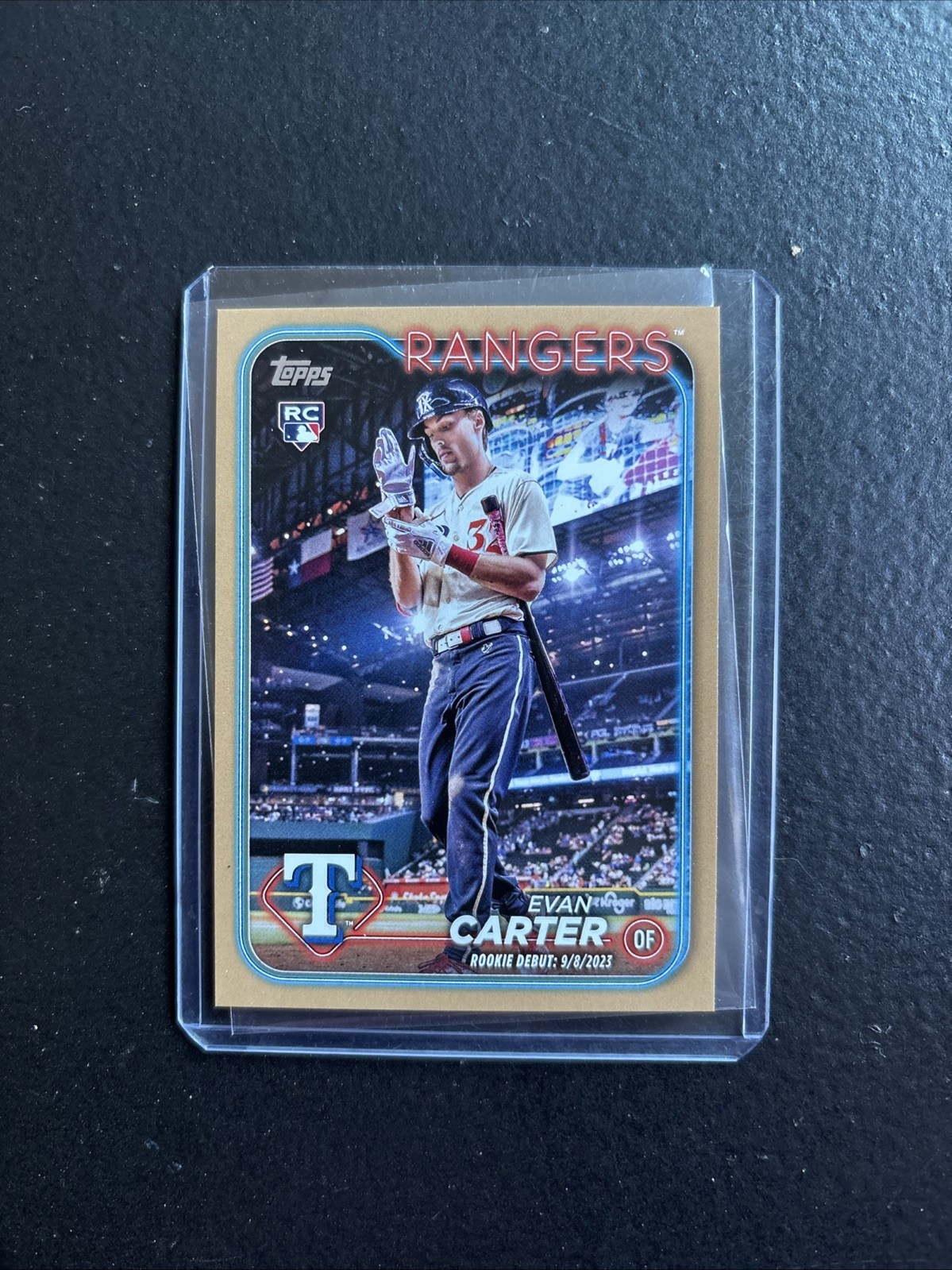 2024 Topps Update Series - Rookie Debut Evan Carter #US58 - Gold /2024 - Rangers
