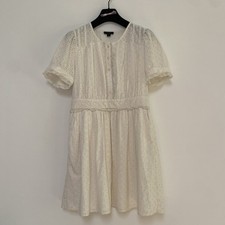 J.Crew Cotton Eyelet Lace Summer Dress Size 10 Off-White