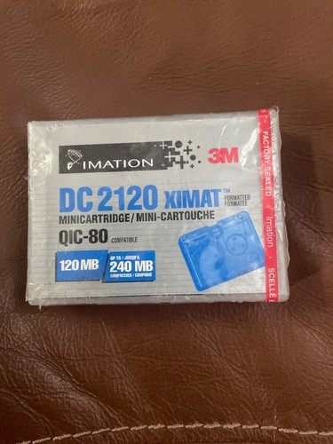 Imation DC 2120 Ximat QIC-80 Mini Data Cartridge 120MB Factory Sealed - 第 1/7 張圖片