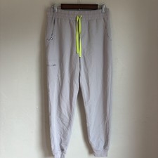 FIGS Technical Collection Zamora Jogger Scrub Pants Light Gray Taupe Size M