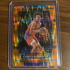 2021-22 Panini Select Cade Cunningham RC Rookie Orange Flash Prizm Concourse
