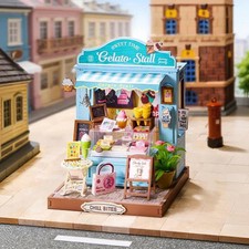 Rolife Gelato Stall Diy Miniature House Dollhouse Model Kit With Furniture Gifts Rolife Gelato Stall Diy Miniature House Dollhouse Model Kit With Furniture Gifts